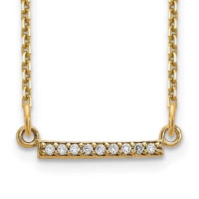 Diamond Tiny Bar Necklace with o Chain 14k Gold XP5030AA, MPN: XP5030AA, 883957048529