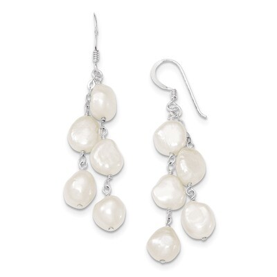 2-Strand Cultured Pearl Dangle Earrings Sterling Silver QE5424, MPN: QE5424, 191101189241
