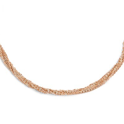 Leslie&#39;s Rose Gold-plated Multi Srand Necklace - Sterling Silver HB-QLF354-18, MPN: QLF354-18, 8839…