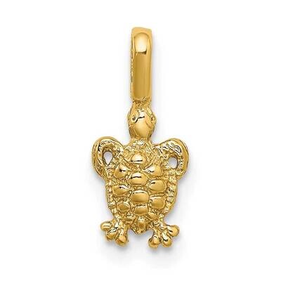 Mini Sea Turtle with Fixed Bail Charm 14k Gold K7937, MPN: K7937, 637218047574