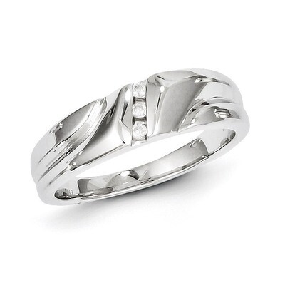 Men&#39;s Ring Sterling Silver Rhodium-plated Diamond QR4997, MPN: QR4997, 883957407944