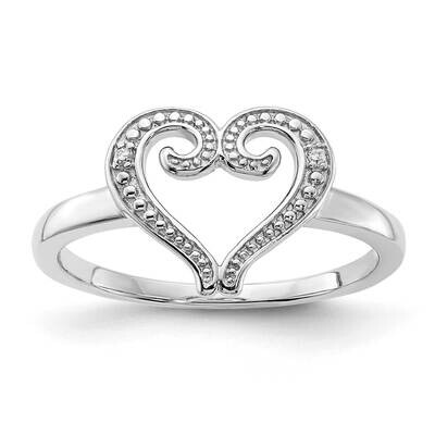 10k Gold White Gold Diamond Heart Ring RLD3601-0WS53