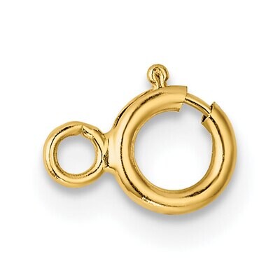 Spring Ring with Flat Ring Clasp 14k Yellow Gold YG1713, MPN: YG1713,