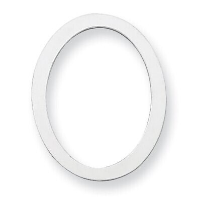 Oval with Hole Stamping Sterling Silver Rhodium-plated SS1100, MPN: SS1100,