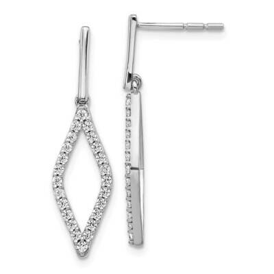 Fancy Dangle Earrings 14k White Gold Diamond EM3936-050-WA, MPN: EM3936-050-WA, 191101480171