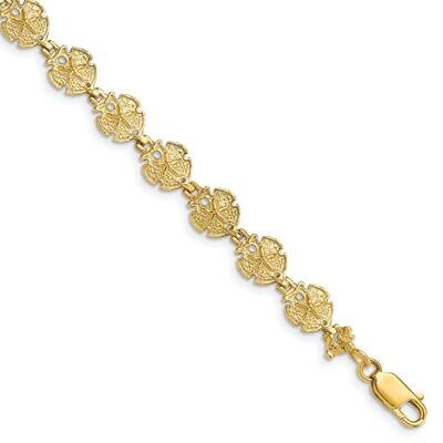 Sand Dollar Bracelet 14k Gold FB1714-7, MPN: FB1714-7, 637218105496