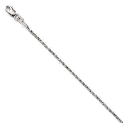 Leslie&#39;s Quadra Wheat Chain 18 Inch - 14k White Gold HB-1965-18, MPN: 1965-18, 886774995694