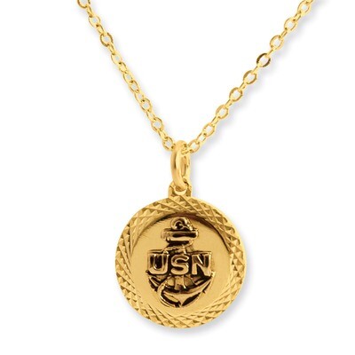 Navy 22k Gold-plated 18 Inch Necklace GM7802
