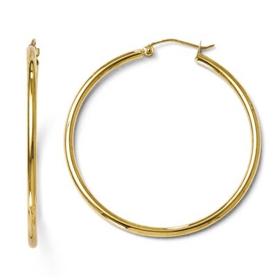 Leslie&#39;s Polished Hinged Hoop Earrings - 10k Gold HB-TA06, MPN: TA06, 883957024905