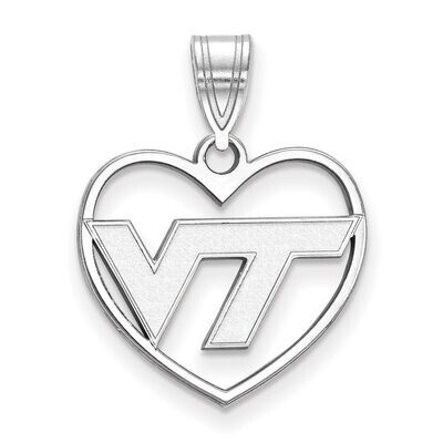 Virginia Tech Pendant in Heart Sterling Silver SS011VTE, MPN: SS011VTE, 886774719894