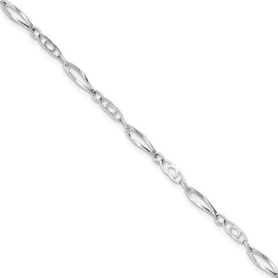 7 Inch Polished Fancy Link Bracelet 14k White Gold SF2205-7, MPN: SF2205-7, 868044166560