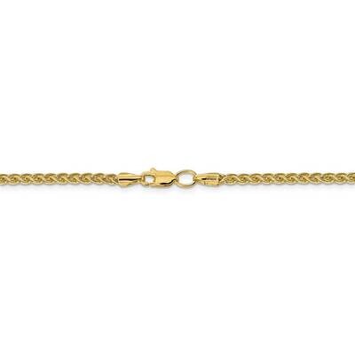 30 Inch 2.75mm Semi-solid Wheat Chain 14k Yellow Gold BC171-30, MPN: BC171-30, 883957872711