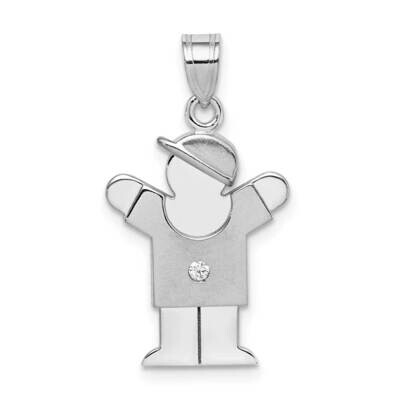 A Diamond Kid Pendant 14k White Gold XK439A, MPN: XK439A, 883957236711