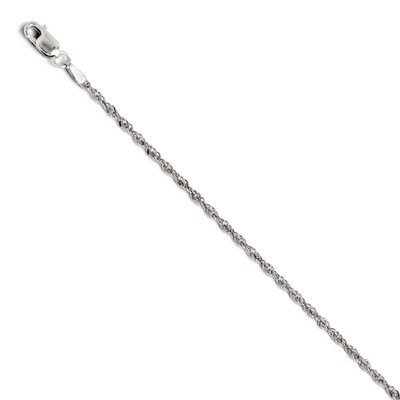Leslie&#39;s Singapore with Lock Chain 7 Inch - 14k White Gold HB-515-7, MPN: 515-7, 886774996479