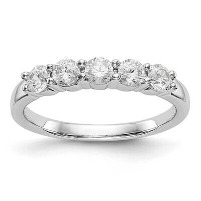Diamond Vs/Si, D E F, 5-Stone Band 14k White Gold True Origin Lab Grown RM3286B-064-WLD, MPN: RM328…