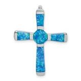 Created Opal Cross Slide Pendant Sterling Silver QP5140, MPN: QP5140, 883957935607