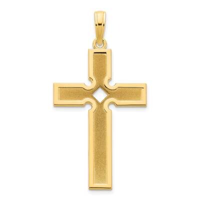 Satin Cross Pendant 14k Gold Polished D5226, MPN: D5226,
