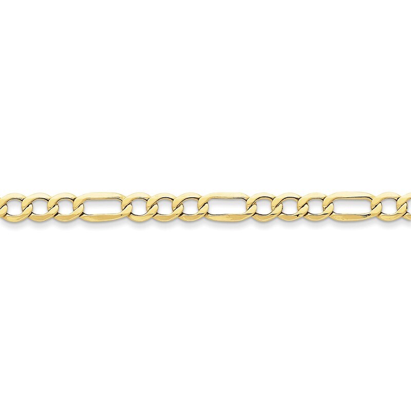 6.6mm Semi-Solid Figaro Chain 20 Inch 10k Gold 10BC96-20, MPN: 10BC96-20, 886774272290