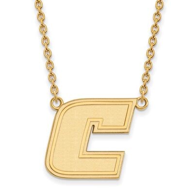 The University of Tennessee at Chattanooga Large Pendant with Chain Necklace Gold-plated Silver GP0…