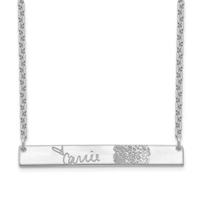 Signature and Fingerprint Necklace 10k White Gold 10XNA1081W, MPN: 10XNA1081W,