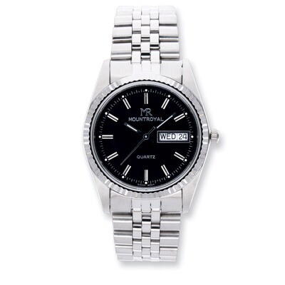 Mens Mountroyal Stainless Steel Black Dial Watch XWA1231, MPN: XWA1231, 886774139371