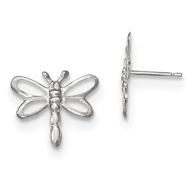 Madi K Polished Dragonfly Earrings 14k white Gold SE2451, MPN: SE2451, 191101367922