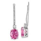 Created Pink Sapphire Earring Jackets 14k White Gold Lab Grown Diamond EM7508-CPS-050-WLG, MPN: EM7…