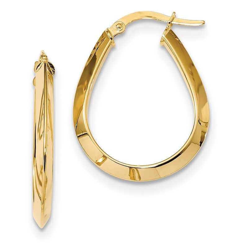 Hoop Earrings 14k Gold Polished TF1291, MPN: TF1291, 191101147272