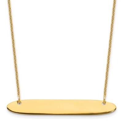 Polished Oblong Blank Bar Necklace 14k Gold Medium XNA1204Y, MPN: XNA1204Y,