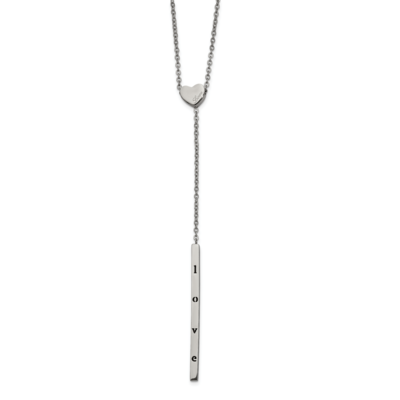 LOVE Heart 17in Necklace Stainless Steel Polished SRN2670-17 by Chisel, MPN: SRN2670-17, 1911010201…