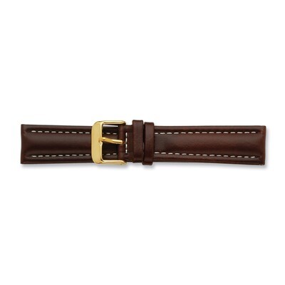 20mm Brown Oil Tanned Leather Watch Band 7.5 Inch Silver-tone Buckle BAW193-20, MPN: BAW193-20, 886…