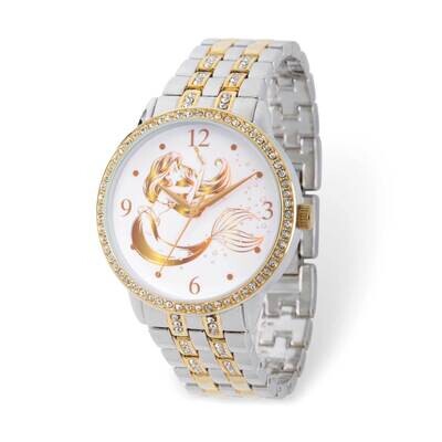 Disney The Little Mermaid Crystal Bezel Two-tone Adult Watch XWA6299, MPN: XWA6299, 839628009122