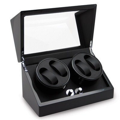 Rotations High Gloss Black Finish 4-Watch Winder GM13136, MPN: GM13136, 191101878213