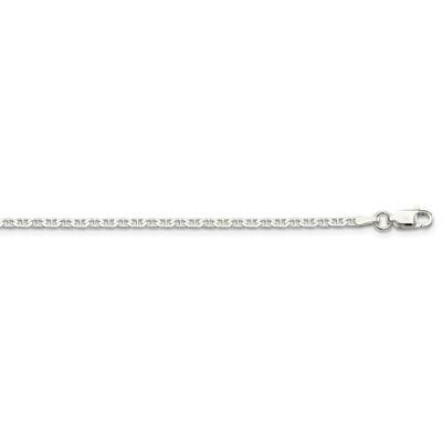 2.1mm Flat Anchor Chain 30 Inch Sterling Silver QAN060-30, MPN: QAN060-30,
