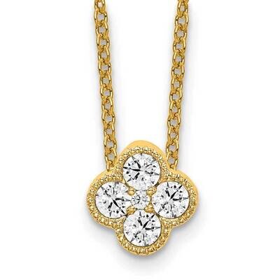 Diamond Vs/Si D E F Bloom Pendant Necklace 14k Yellow Gold True Origin Lab Grown PM6346-025-YLD, MP…