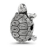 Antiqued Tortoise Hinged Bead Sterling Silver QRS4300, MPN: QRS4300,