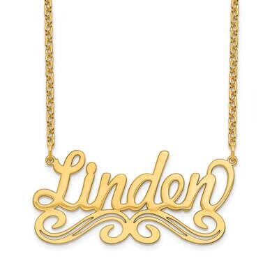 Nameplate Necklace 14k Gold XNA1060Y, MPN: XNA1060Y, 191101991271