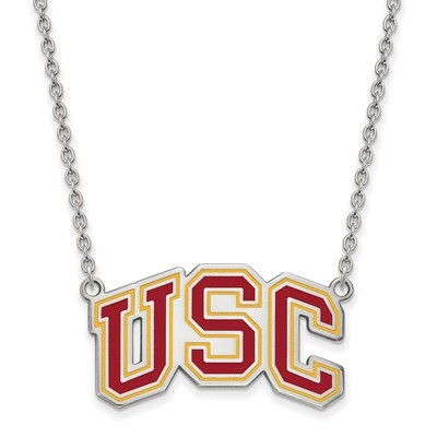 University of Southern California Large Pendant with Necklace Sterling Silver SS033USC-18, MPN: SS0…