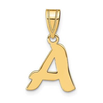 Script Letter A Initial Pendant 14k Gold Polished YC1438A, MPN: YC1438A, 196904085769