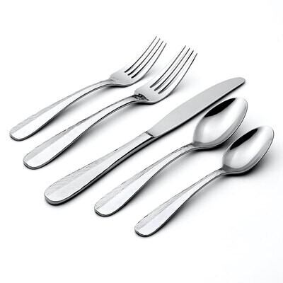 Oneida 20 Piece Vulcan Flatware Set T295020AL20, MPN: T295020AL20, 78737137894