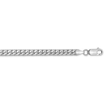 5mm Solid Miami Cuban Chain 28 Inch 14k White Gold DCU160W-28, MPN: DCU160W-28, 883957179667