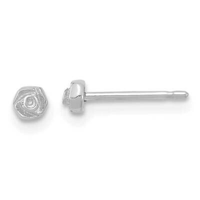 Polished Rose Post Earrings 14k White Gold YE2077, MPN: YE2077, 191101786501