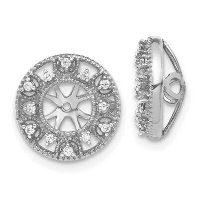 Fancy Diamond Earring Jacket 14k White Gold EJM5301-010-WA, MPN: EJM5301-010-WA, 883957205564