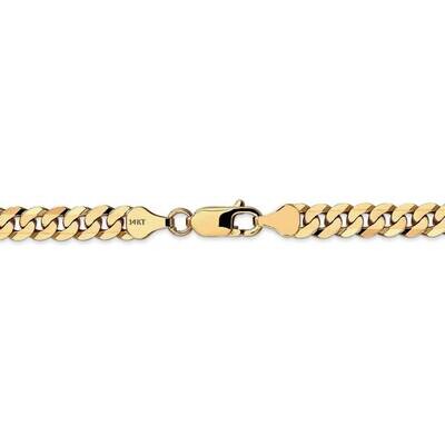 28 Inch 6.25mm Beveled Curb Chain 14k Yellow Gold FBU160-28, MPN: FBU160-28, 886774559926