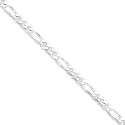 16 Inch 6.5mm Figaro Chain Sterling Silver QFG180-16, MPN: QFG180-16, 883957945330
