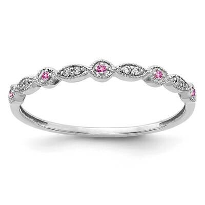 Pink Sapphire Ring 14k White Gold Diamond RM5625-PS-003-WA, MPN: RM5625-PS-003-WA, 883957215266