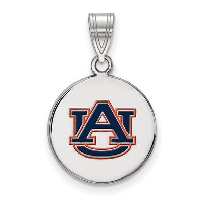 Auburn University Medium Enamel Disc Pendant Sterling Silver SS040AU, MPN: SS040AU, 886774678146