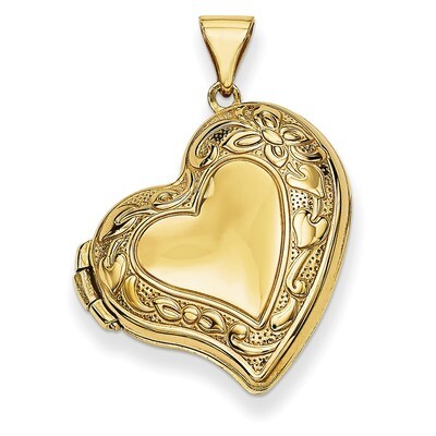 Fancy Heart Locket 14k Gold XL628, MPN: XL628, 191101191909
