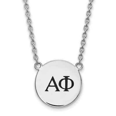 Alpha Phi Small Enameled Pendant with 18 Inch Chain Sterling Silver SS017APH-18, MPN: SS017APH-18, …