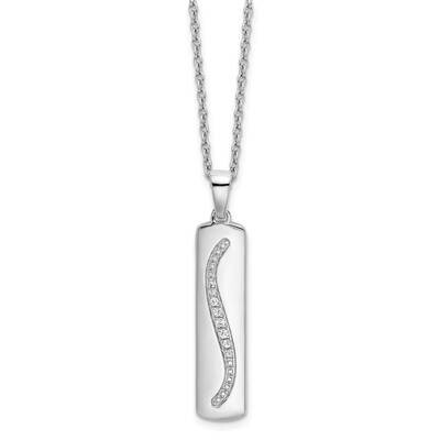 White Ice .05Ct. Diamond Necklace Sterling Silver QW494-18, MPN: QW494-18, 191101479298